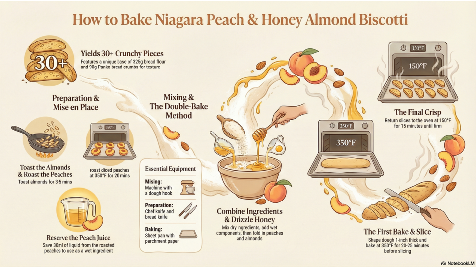 Baking Peach Honey Almond Biscotti Baking Peach Honey Almond Biscotti