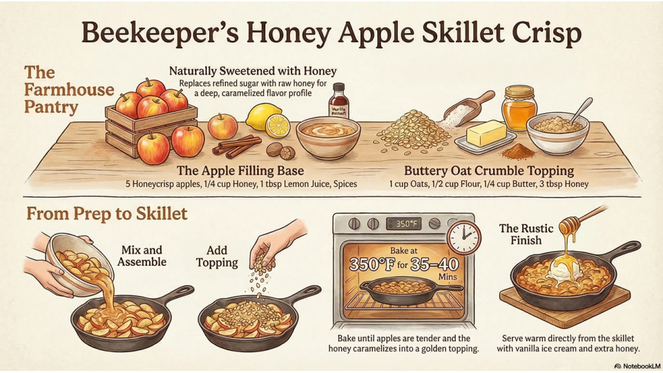 Beekeeper's Honey Apple Skillet Crisp Beekeeper's Honey Apple Skillet Crisp