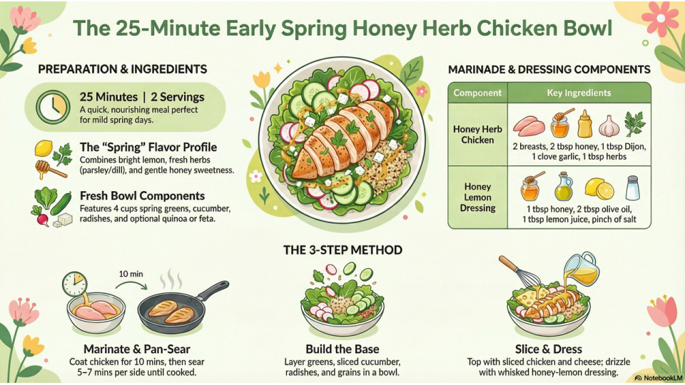Early Spring Honey Chicken Bowl Early Spring Honey Chicken Bowl