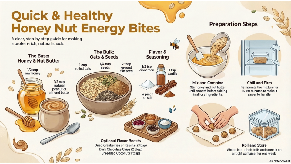 Healthy Honey Nut Energy Bites Healthy Honey Nut Energy Bites