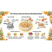 Honey Almond Quinoa Breakfast Bowl