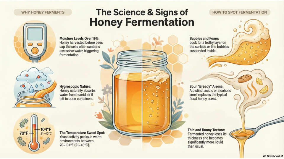 Honey Fermentation Science and Signs