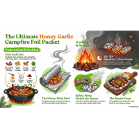Honey Garlic Campfire Foil Packet