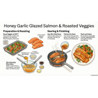 Honey Garlic Salmon and Veggies